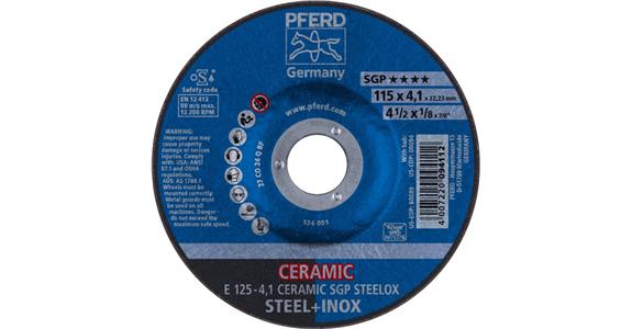 Schruppscheibe SG STEELOX CERAMIC E 125x4,1x22,23 mm