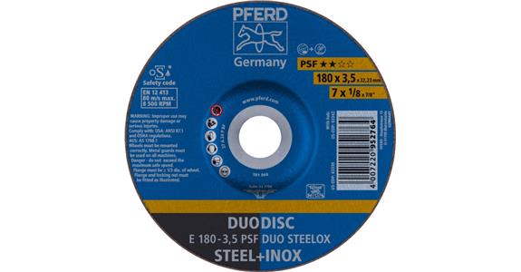 Trenn-/Schleifscheibe DUODISC PSF DUO STEELOX gekröpft 180x3,5x22,23 mm