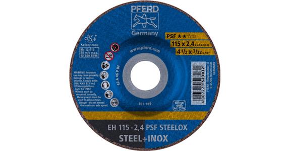 Trennscheibe PSF STEELOX gekröpft EH 115x2,4x22,23 mm
