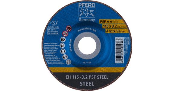 Trennscheibe PSF STEEL gekröpft EH 115x3,2x22,23 mm