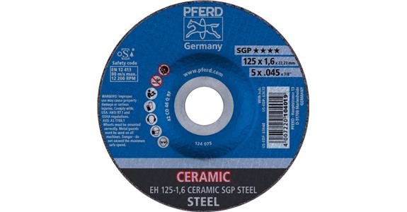 Trennscheibe SGP STEEL gekröpft EH 125x1,6x22,23 mm
