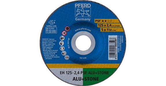 Trennscheibe PSF ALU+STONE gekröpft EH 125x2,4x22,23 mm