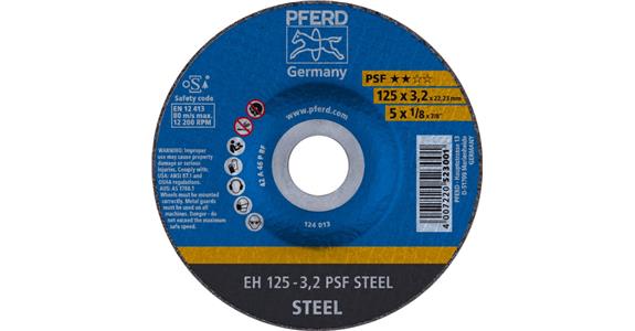 Trennscheibe PSF STEEL gekröpft EH 125x3,2x22,23 mm