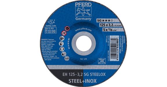 Trennscheibe SG STEELOX gekröpft EH 125x3,2x22,23 mm