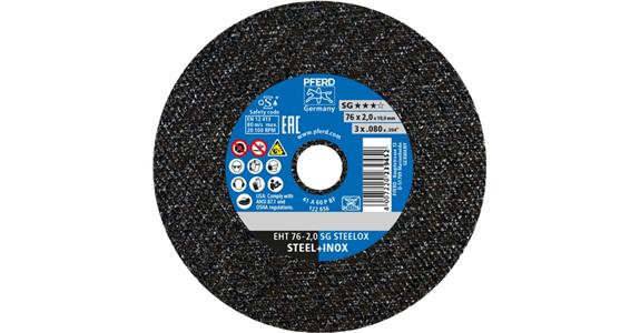 Small free-hand cutting disc power line SG-ELASTIC hole 10 mm dia. 76x2.1 mm