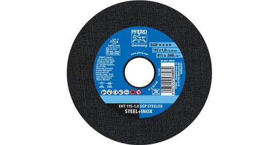 Free-hand cutting disc, straight, special line SGP STEELOX grit 60 115x1.0 mm