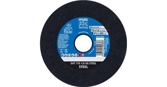 Free-hand cutting disc, straight, universal line SG STEEL grit 46 115x1.6 mm