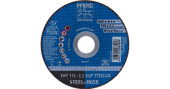 Trennscheibe SGP STEELOX gerade EHT 115x2,2x22,23 mm