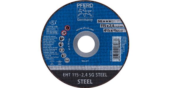 Free-hand cutting disc, straight, universal line, SG STEEL, grit 30, 115x2.4 mm
