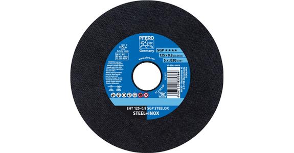 Free-hand cutting disc, straight, special line SGP STEELOX grit 60 125x0.8 mm