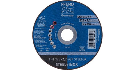 Trennscheibe SGP STEELOX gerade EHT 125x2,2x22,23 mm