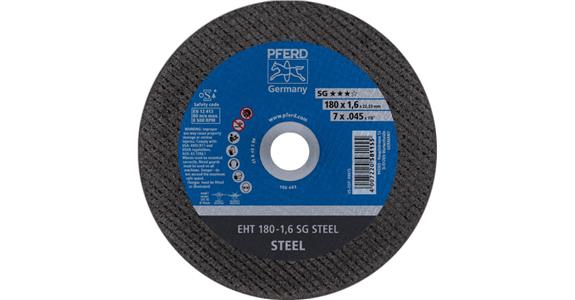 Free-hand cutting disc, straight, universal line SG STEEL grit 46 178x1.6 mm