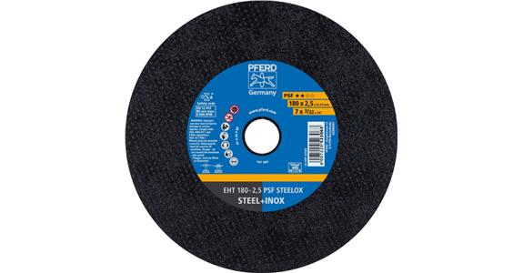 Free-hand cutting disc straight universal line PSF STEELOX grain 24 180x2.5 mm