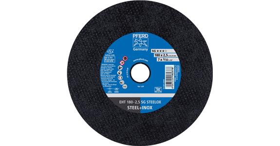 Free-hand cutting disc straight power line SG STEELOX grain 24 180x2.5 mm