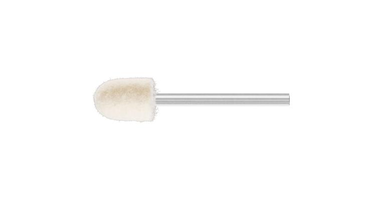 1044376108 Plstěné lešticí tělísko PFERD, válec se zaobl. konci, 3x10 mm, pr. dříku 14 mm