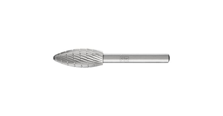 1044034202 Fréza HSS plamenová (B), dřík prům. 6 mm, ozubení 3, hlava 12×30 mm