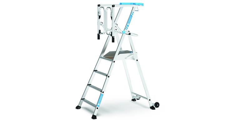 1085894102 Plošinový žebřík ZAP Safemaster Max S 4 stupně vč. plošiny výš. práce 2,95 m