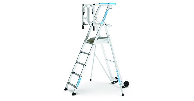 1085894103 Plošinový žebřík ZAP Safemaster Max S 5 stupně vč. plošiny výš. práce 3,20 m