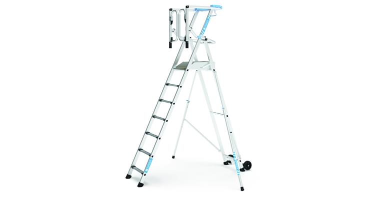 1085894105 Plošinový žebřík ZAP Safemaster Max S 7 stupně vč. plošiny výš. práce 3,70 m