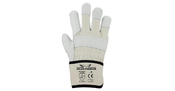 Rukavice Adler Premium z hovězí usně, balení = 12 párů, velikost 12