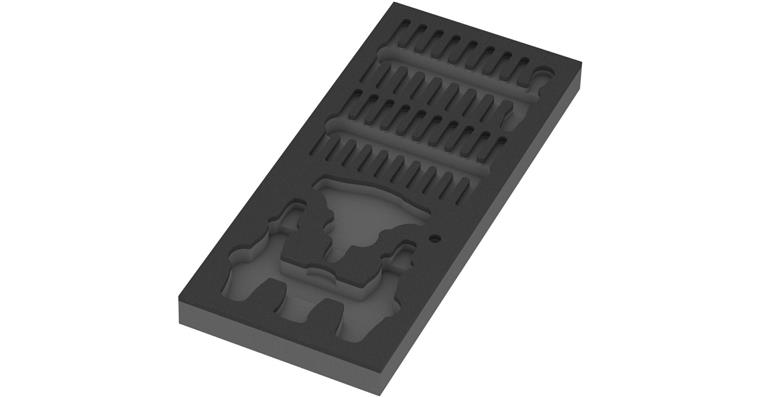 1001709208 foam insert without tool 9852 KK Ratchet Set 1 05137352001