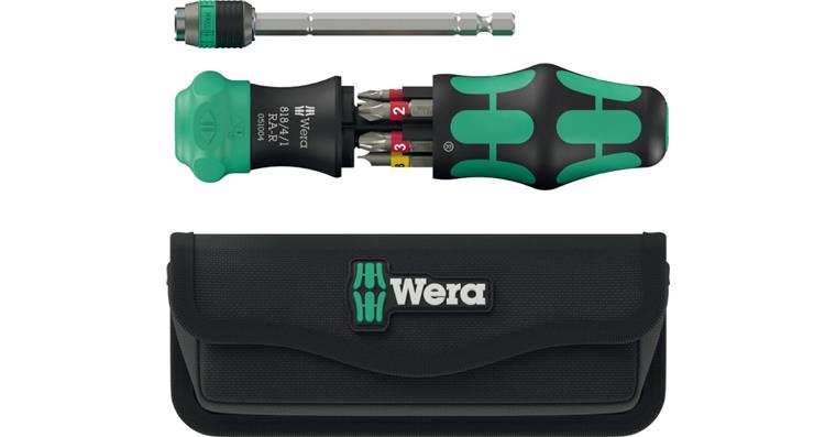 1001709189 Combination ratchet screwdriver with 6 bits KK 25 RA-R with pouch 05051515001