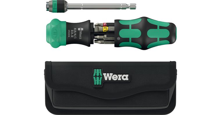 1001709190 Combination ratchet screwdriver with 6 bits KK 26 RA-R with pouch 05051516001