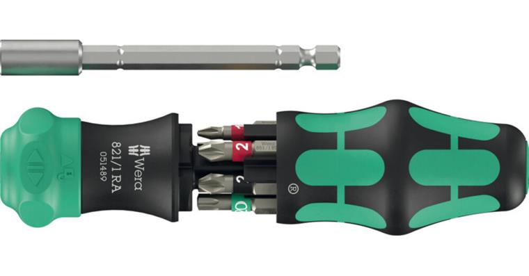 1052901104 Combination ratchet screwdriver with 6 bits KK 28 RA 1 05051519001