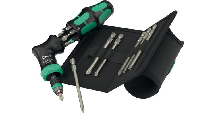 1052901107 Combination ratchet screwdriver with 6 bits KKt Pistol RA-R 2 05051536001