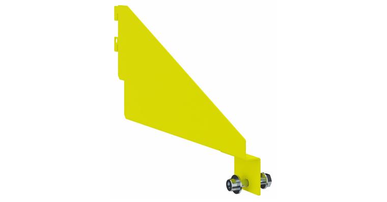 1082587101 Výstražný plech pro mobilní akustickou stěnu 514×32×105mm RAL 1023