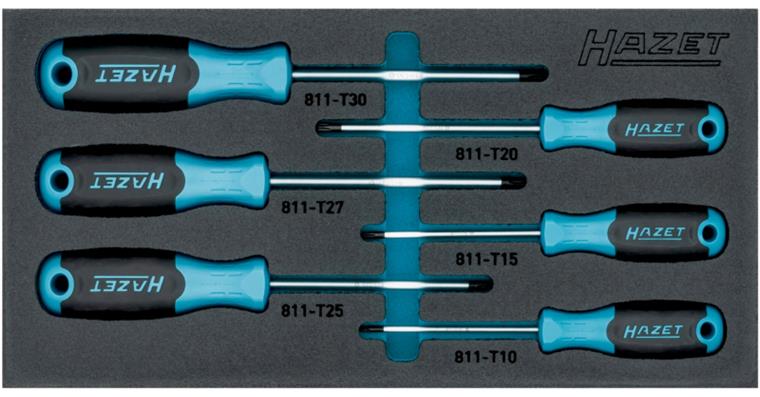 1001213816 Screwdriver set TX 163-266/6N Internal TX profile 6-piece