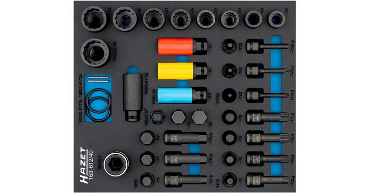 1001213785 Impact machine screwdriver socket spanner set 163-612/40 40-piece