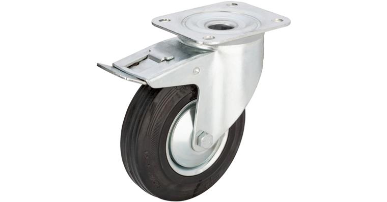 1001206487 Swivel castor with brakes 170-011
