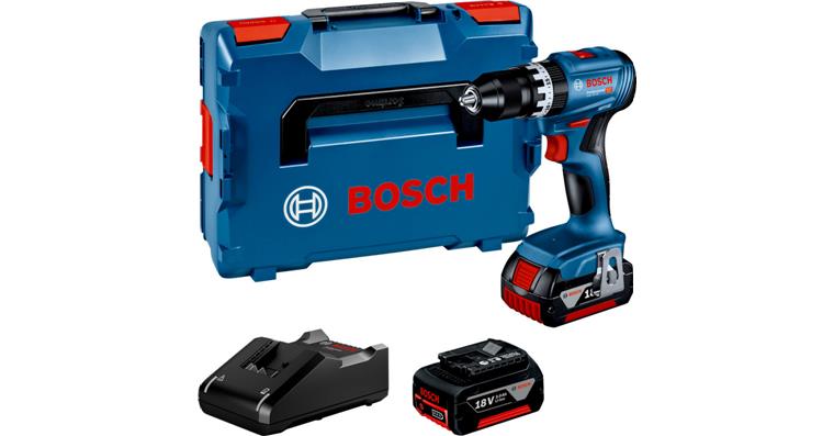 1090366206 Akušroubovák s příklepem GSB 18V-45 v L-BOXX, 2 akumulátory + nabíječka