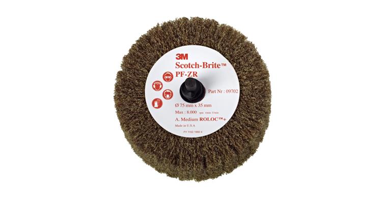 1005600488 3M Scotch-Brite™ Roloc™ lamelový kotouč PF-ZR hnědý 63×32 mm 7000077933