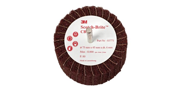 1005600489 3M Scotch-Brite (TM) Lamelový kartáč CB-ZS červený 76,2 mm × 45 mm × 6 mm P60