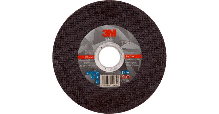 1005600005 3M Řezný kotouč Silver 125×1×22,23 mm rovný pro ocel a nerez