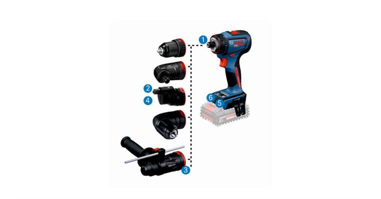 1090352708 Cordless drill EXPERT EXSR18V-90FC with 2 batteries EXBA18V-40, L-BOXX 136