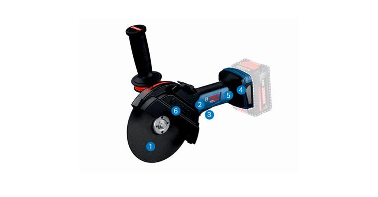 1090355704 Cordless angle grinder EXPERT EXWS18V-180P without battery