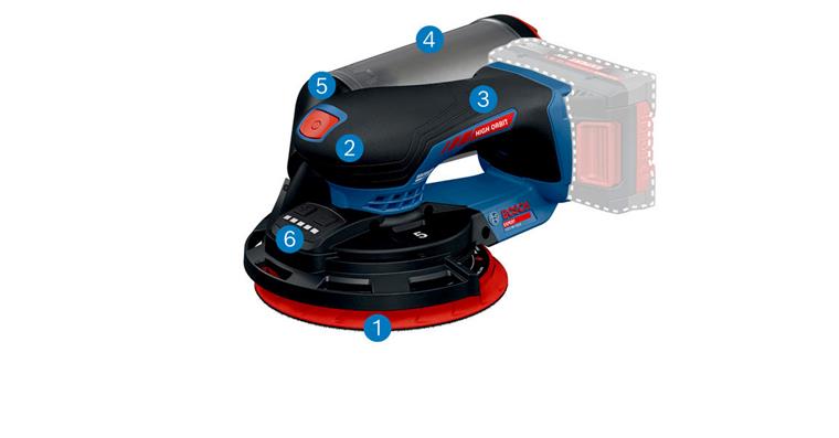 1090355602 Cordless eccentric sander EXPERT EXEX18V-150-5, L-BOXX 162 without battery