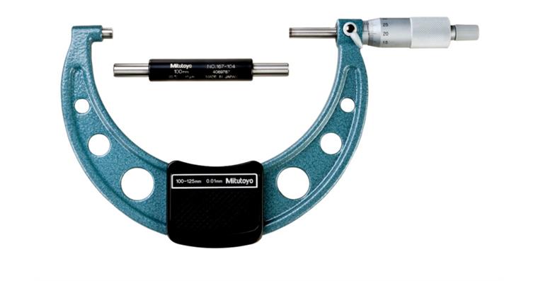 1001350782 Mikrometr lehké provedení, rozsah 100–125 mm, odečet 0,01 mm