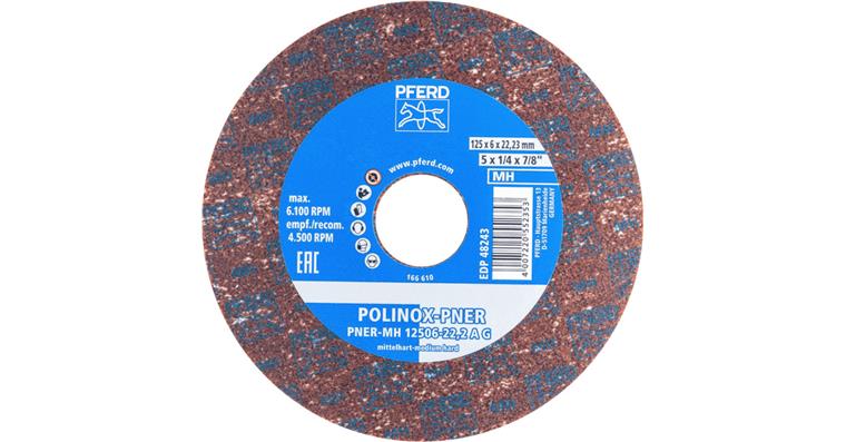 1001446992 POLINOX pressed fleece wheel PNER diameter 125x6 mm bore 22.2 mm medium A