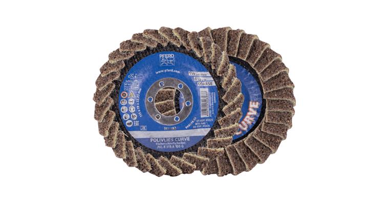 1001446916 POLIVLIES-CURVE Lamellar disc PVL-R Corundum 115 mm Bore 22.23 mm A100G