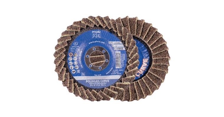1001446919 POLIVLIES-CURVE flap disc PVL-R corundum 125 mm bore 22.23 mm A100G