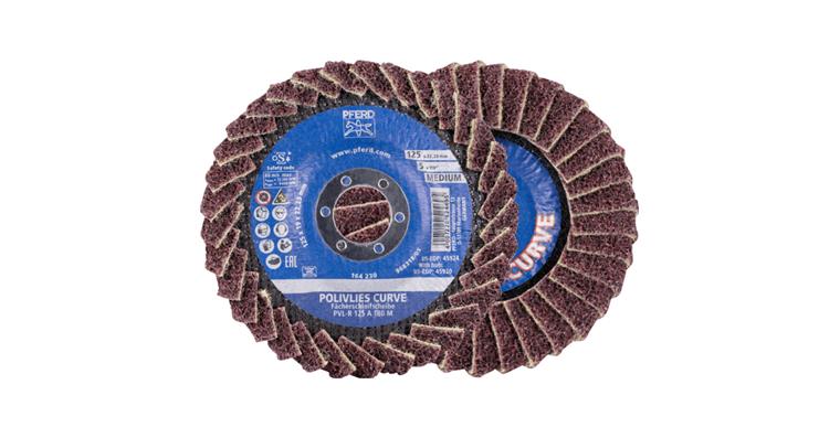 1001446920 POLIVLIES-CURVE flap disc PVL-R corundum 125 mm bore 22.23 mm A180M