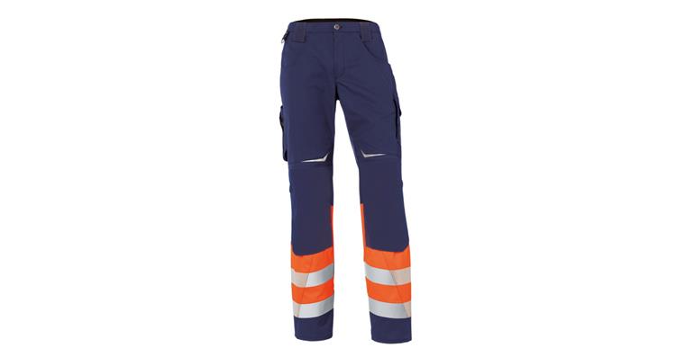1001658114 Warnschutz-Bundhose REFLECTIQ Kl. 1 warnorange/dunkelblau Gr.27K
