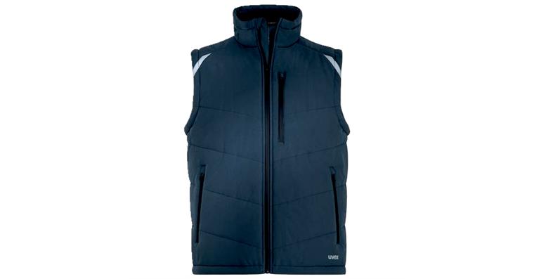 1005069458 Men's quilted waistcoat uvex suXXeed craft blue, midnight blue 3XL 7037214
