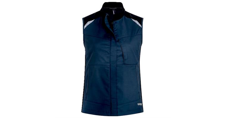 1005069531 Women's work waistcoat uvex suXXeed industry blue, midnight blue S 7039109