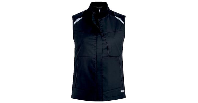 1005069540 Women's work waistcoat uvex suXXeed industry black, graphite M 7039210