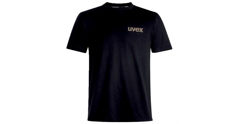 1005120080 Men's T-shirt uvex corporate 26 black, graphite M 7070810
